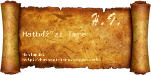 Hatházi Imre névjegykártya